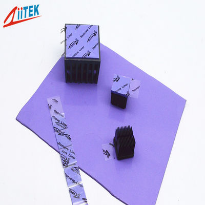 Premium zachte 2,5 W blauwviolette siliconen thermische pad voor elektronische apparatuur