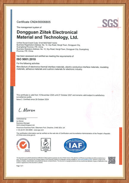 China Dongguan Ziitek Electronical Material and Technology Ltd. certificaten